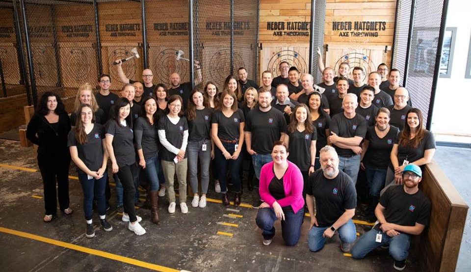 axe throwing corporate event